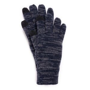 NWT Muk Luks Men’s Cozy Knit Thermal Lined Knit Navy Blue Gloves - One Size